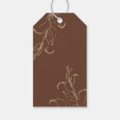 Minimale Botanische Terracotta Trouw Dank Je Cadeaulabel (Achterkant)
