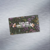 Minimale botanische tonendy donkerflora magnetisch visitekaartje (Voorbeeld)