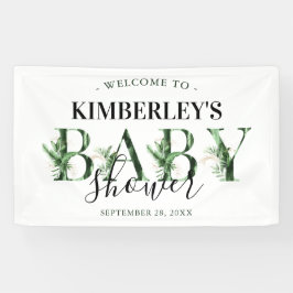 Minimale botanische tropische Baby shower Spandoek