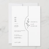 Minimale botanische trouwuitnodigingsset. kaart (Voorkant)