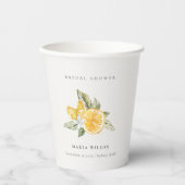 Minimale botanische Vrijgezellenfeest van Lemon Papieren Bekers (Voorkant)