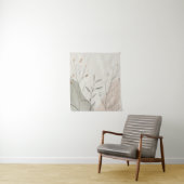 Minimale botanische wandklok – Abstracte wilde blo Wandkleed (In situ)