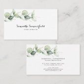 Minimale botanische Waterverf Eucalyptus Botanical Visitekaartje (Voorkant / Achterkant)