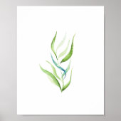 Minimale Botanische Waterverf Plant Wanddecor Poster (Voorkant)