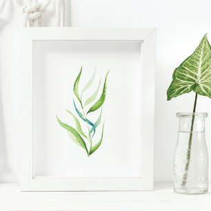 Minimale Botanische Waterverf Plant Wanddecor Poster