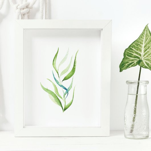 Minimale Botanische Waterverf Plant Wanddecor Poster