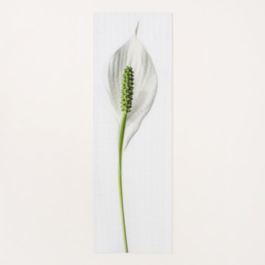 Minimale botanische witte Lily Yogamat (Voorkant)