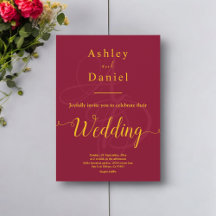 Minimale Bourgondische en gouden monogram Fancy br