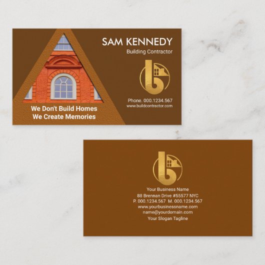 Minimale bouw van een Lijst dakbedekking Visitekaartje (Voorkant / Achterkant)