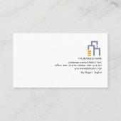 Minimale bouw van grijze bouwstenen visitekaartje (Achterkant)