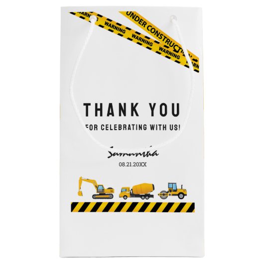 Minimale bouwpartij - Dank u papier Klein Cadeauzakje (Achterkant)