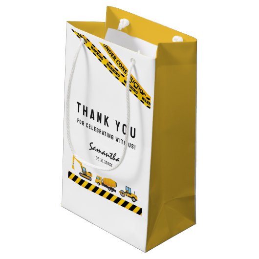 Minimale bouwpartij - Dank u papier Klein Cadeauzakje (Achterkant Gekanteld)