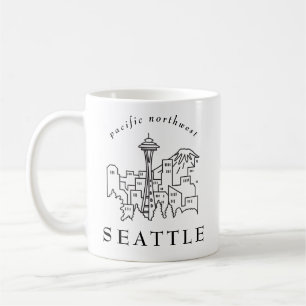 Minimale bovengrens Stille noordwestelijke Seattle Koffiemok
