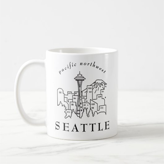 Minimale bovengrens Stille noordwestelijke Seattle Koffiemok (Links)