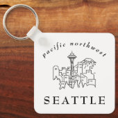 Minimale bovengrens Stille noordwestelijke Seattle Sleutelhanger (Voorkant)