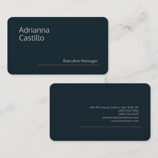 Minimale bovenzijde visitekaartje (Voorkant / Achterkant)