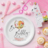 Minimale bridal Brunch Bubble Cocktail Party Papieren Bordje (Feest)