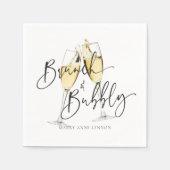 Minimale bridal Brunch en Bubble Napkins Servet (Voorkant)