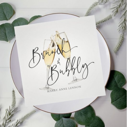 Minimale bridal Brunch en Bubble Napkins Servet