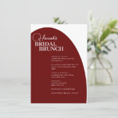 Minimale bridale bridale menukaart van Bourgogne (Staand voorkant)