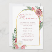 Minimale bride in Vrijgezellenfeest van bloemen Kaart (Voorkant)