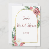 Minimale bride in Vrijgezellenfeest van bloemen Kaart (Achterkant)