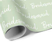 Minimale bridesmaid-borstelscripttypografie cadeaupapier (Rol Hoek)