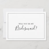 Minimale Bridesmaid-kaartje Kaart (Voorkant)