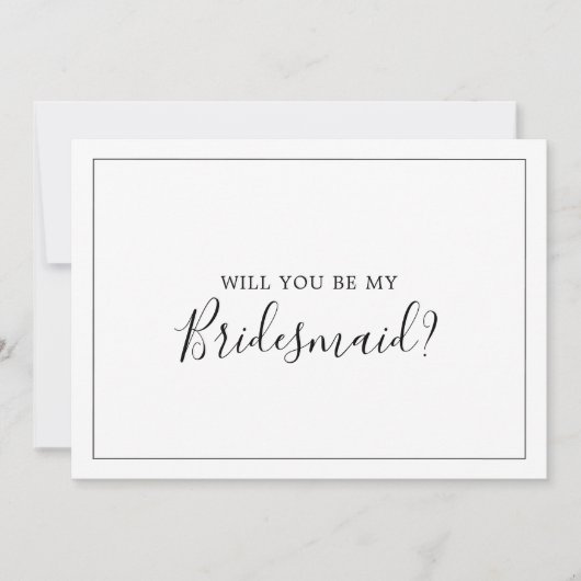 Minimale Bridesmaid-kaartje Kaart (Voorkant)