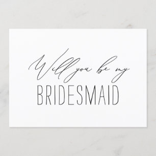 Minimale bridesmaid Weddenschap-kaart Kaart