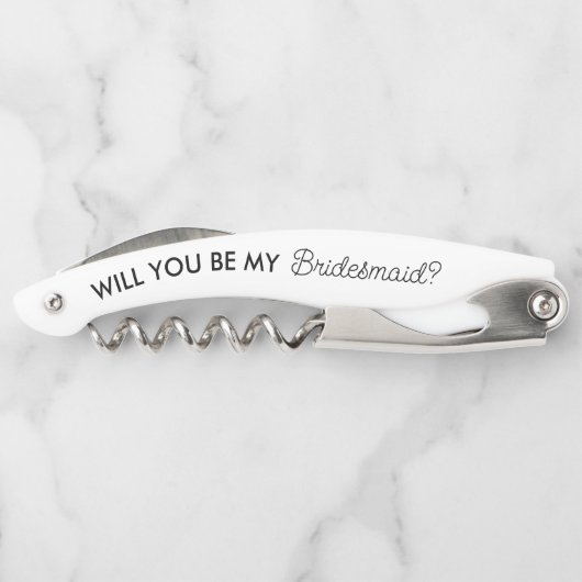 Minimale bridesmaïde cadeautjes kurkentrekker (Achterkant)