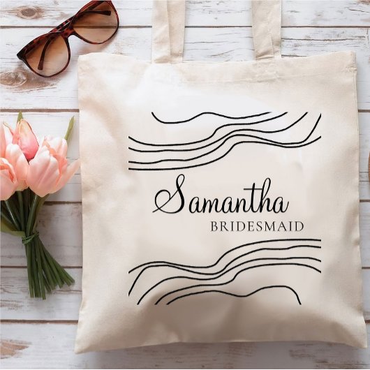 Minimale bridesmaïde Canvas tas