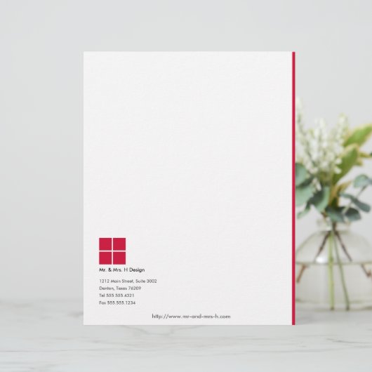 Minimale briefhoofd met eenvoudige Logo (Staand voorkant)