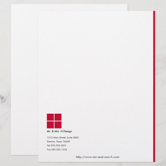 Minimale briefhoofd met eenvoudige Logo (Voorkant / Achterkant)