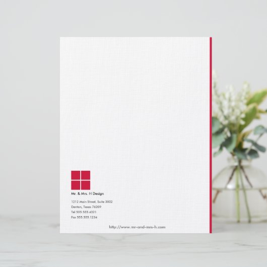 Minimale briefhoofd met eenvoudige Logo (Staand voorkant)