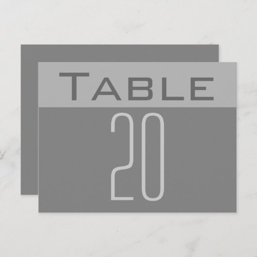 Minimale Briefkaart tabelnummer (Voorkant / Achterkant)