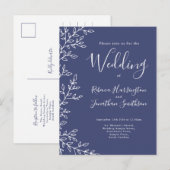 Minimale Briefkaart voor het uitnodigen van een bl (Voorkant / Achterkant)