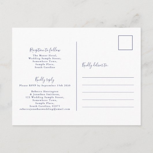 Minimale Briefkaart voor het uitnodigen van een bl (Achterkant)