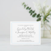 Minimale Briefkaart Weddenschap Online RSVP (Staand voorkant)