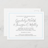 Minimale Briefkaart Weddenschap Online RSVP (Voorkant / Achterkant)