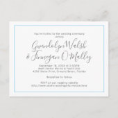 Minimale Briefkaart Weddenschap Online RSVP (Voorkant)