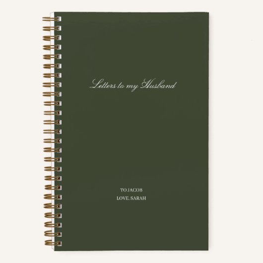 Minimale Brieven Aan Mijn Man Notitieboek (Voorkant)