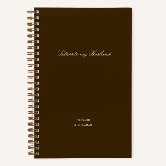 Minimale Brieven Aan Mijn Man Notitieboek (Voorkant)