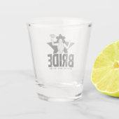 Minimale Bruid Bloem Shot Glas (Achterkant)