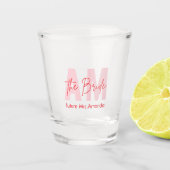 Minimale bruid | Custom Future Mrs Initialen Shot Glas (Voorkant)
