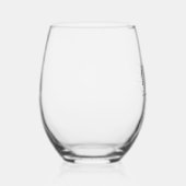 Minimale bruid Elegante zwarte typografie Wijnglas Zonder Voet (Rechts)