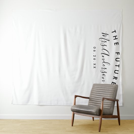 Minimale bruidsachtergrond - Feestinrichting - Wan Wandkleed (In Situ (horizontaal))