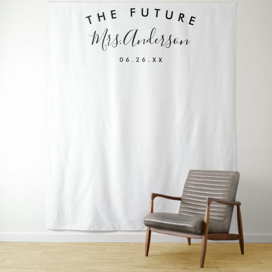 Minimale bruidsachtergrond - Feestinrichting - Wan Wandkleed (In situ)