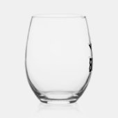 Minimale bruidsbloem wijnglas zonder voet (Rechts)