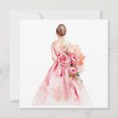 Minimale bruidsbruiloft dank je wel kaart (Achterkant)